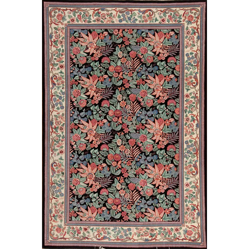 Assorted Traditional 14947 English Garden Collection Dundee, Black/Ivory