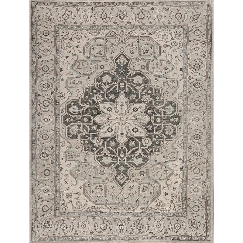 Ottoman, Mc-28, Charcoal/Beige