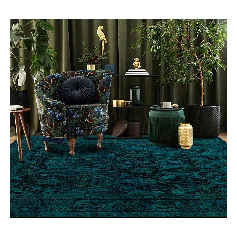 Assorted Traditional 151529 Noble House Over Dyed Ac 107 Turquoise Mix