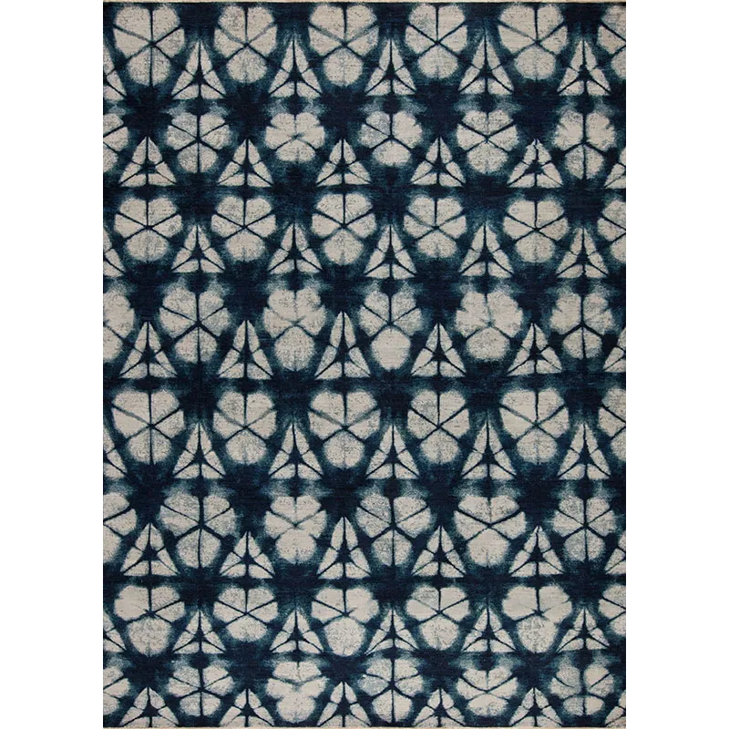 Shibori Series 156046 Shibori , Kofu, Ivory-Blues
