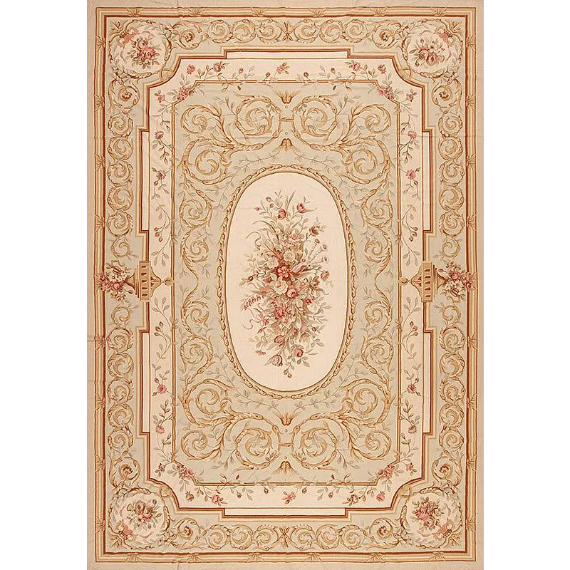 Needlepoints Rugs 164514 Petit Point Collection Henley, Cel Green