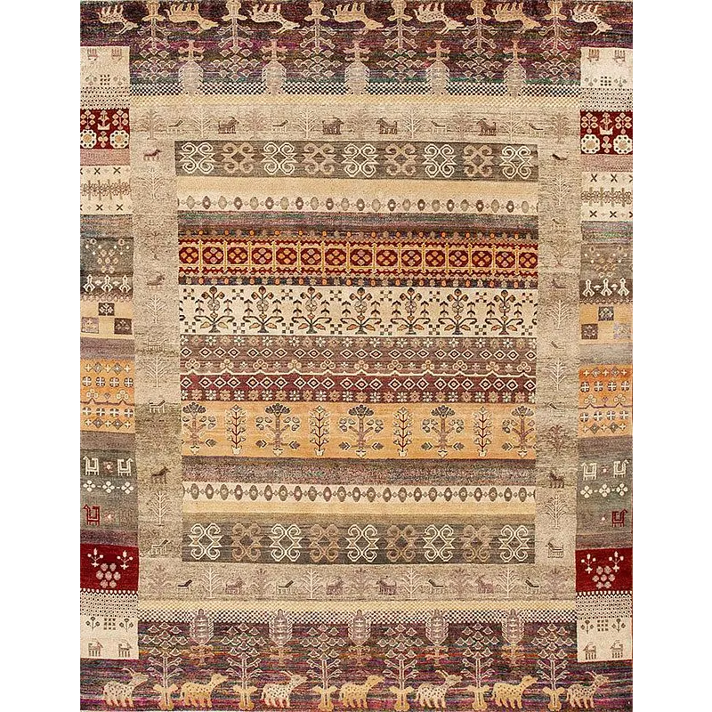 175071 Transitions , A334 8/8 Wool And Sari Silk Pile, Multi