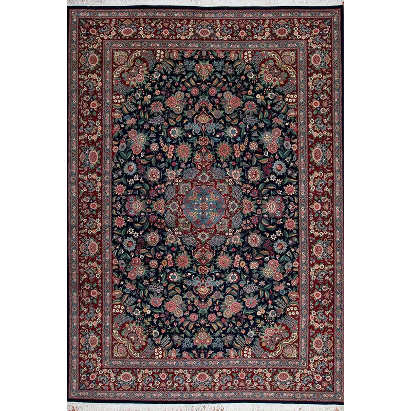 One of a Kind 30773 Pak Persian Collection , Kashan, Navy/Red