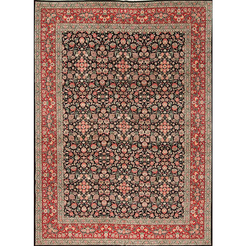 30804 PAK PERSIAN MISC ALL OVER BLACK RED 10.11 X 14.9 30804 Pak Persian Collection , Misc, Black/Re