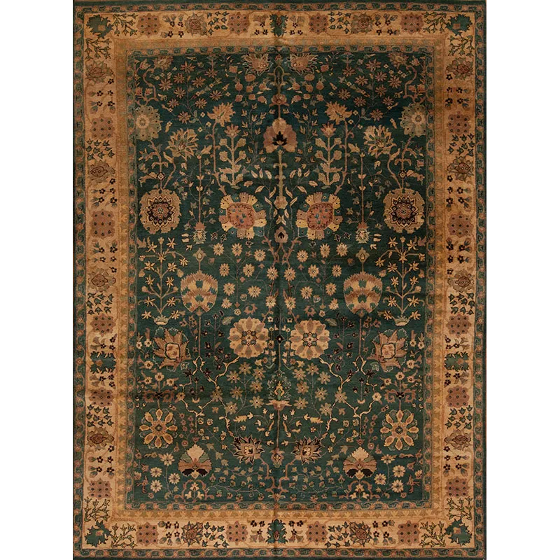 One of a Kind 63546 Indo Persian Collection , 88v 144, Green/Ivory
