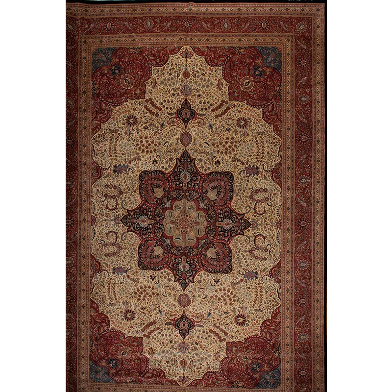 Mansion Sizes 81530 Kashan Collection, Cream/Rust