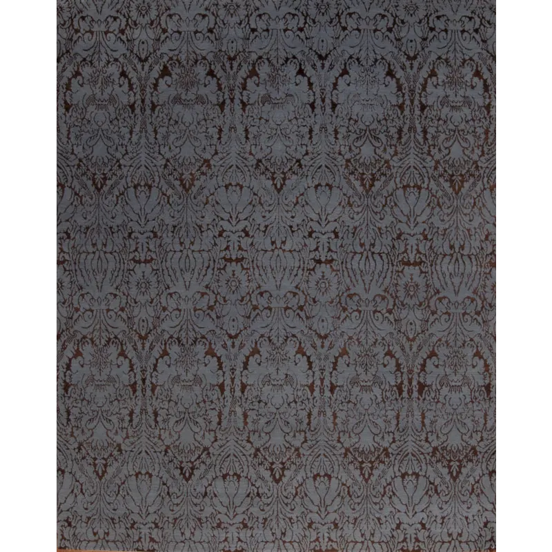 Modern Tibet 3 , Damask Damask, Denim Blue