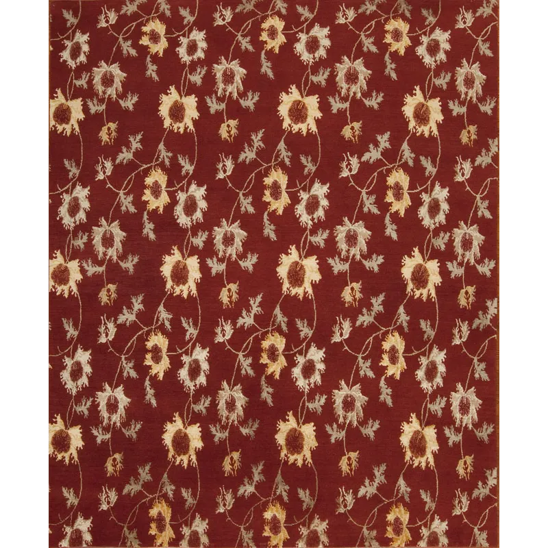 Modern Tibet 3 , Floral Garden, Sienna