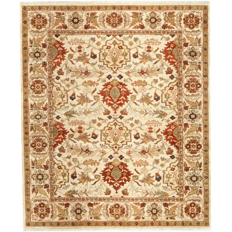 Assorted Traditional 102057 Oushak Collection M-605 Ivory/Ivory