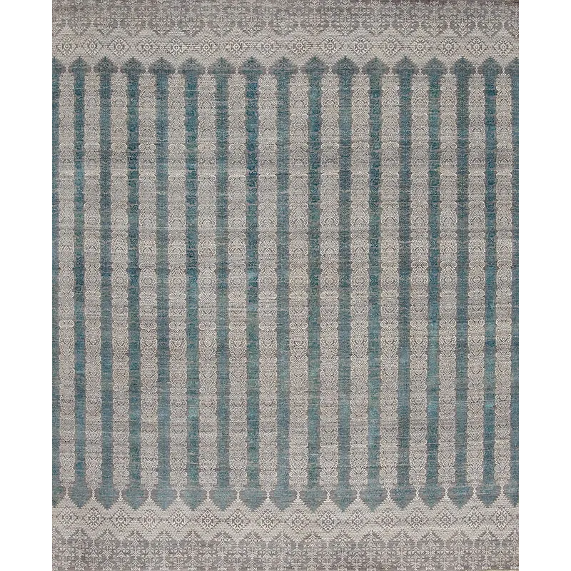 Manhattan Reserve Wool And Silk , Pearl, Silver Blue