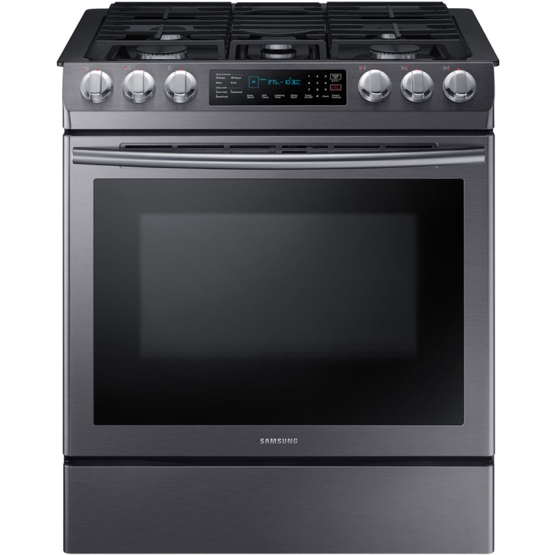 30" Gas SlideIn Range NX58N9420SG by Samsung at Missouri Furniture
