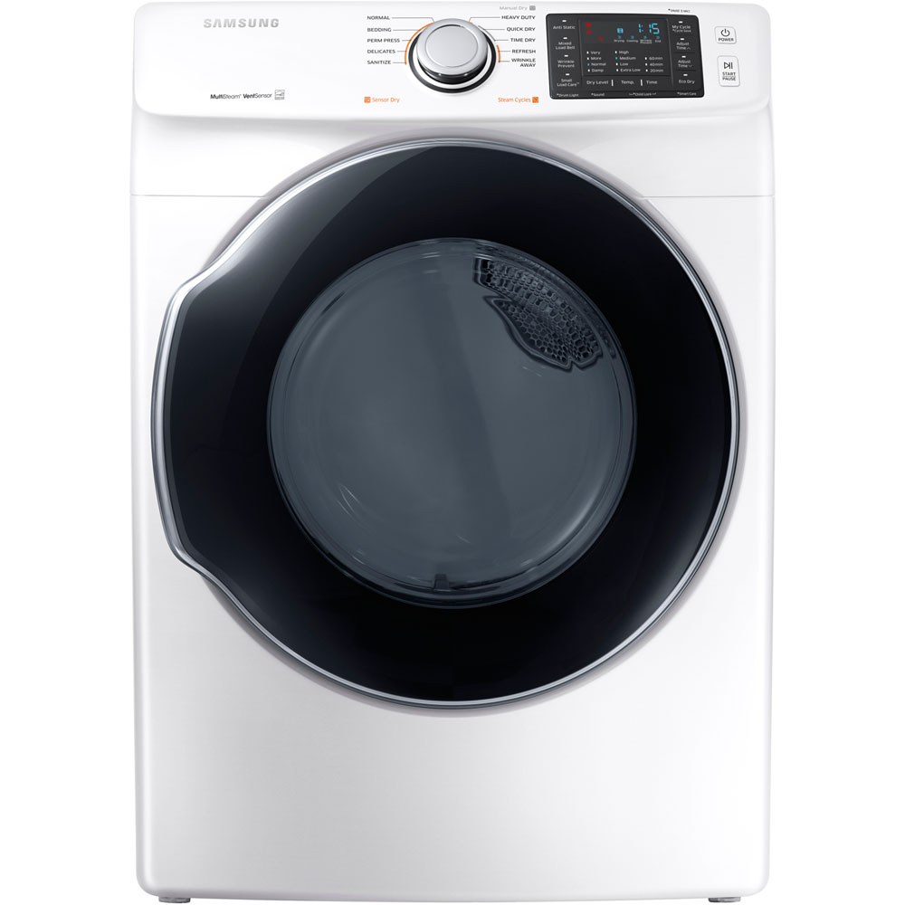 7.5 CF Gas Steam Dryer w/ Multi Steam DVG45M5500W by Samsung at