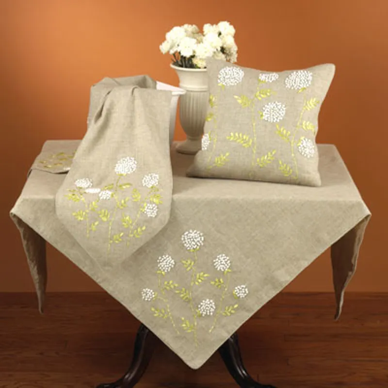 Ribbon Embroidered Pillow