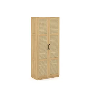 Sauder Select Rattan Door Storage Cabinet - Harmony Ash