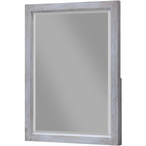 Geneva - Rectangular Dresser Mirror - Distressed White Finish