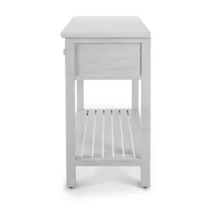 Geneva - 2-Drawer Console - Distressed White Finish