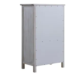 Geneva - 5 Drawer Chest - Distressed White Finish