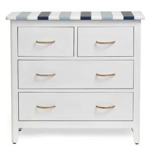 Nantucket-coastal-Nautical-decor-bedroom-chest-and-occasional-cabinet-navy-blue-white-with-rope-bull
