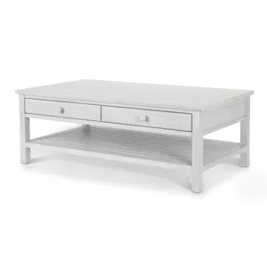 Geneva 2-Drawer Cocktail / Coffee Table w/ Castors