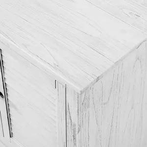 Surfside - Queen Cabinet Bed (Flip Top) Component - Weathered White Finish