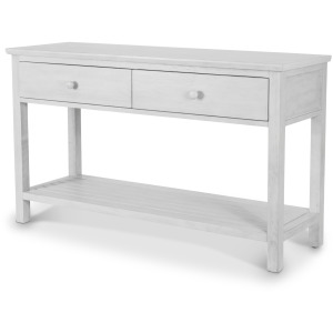Geneva - 2-Drawer Console - Distressed White Finish