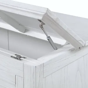 Surfside - Queen Cabinet Bed (Flip Top) Component - Weathered White Finish