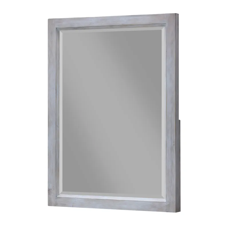 Geneva - Rectangular Dresser Mirror - Distressed White Finish