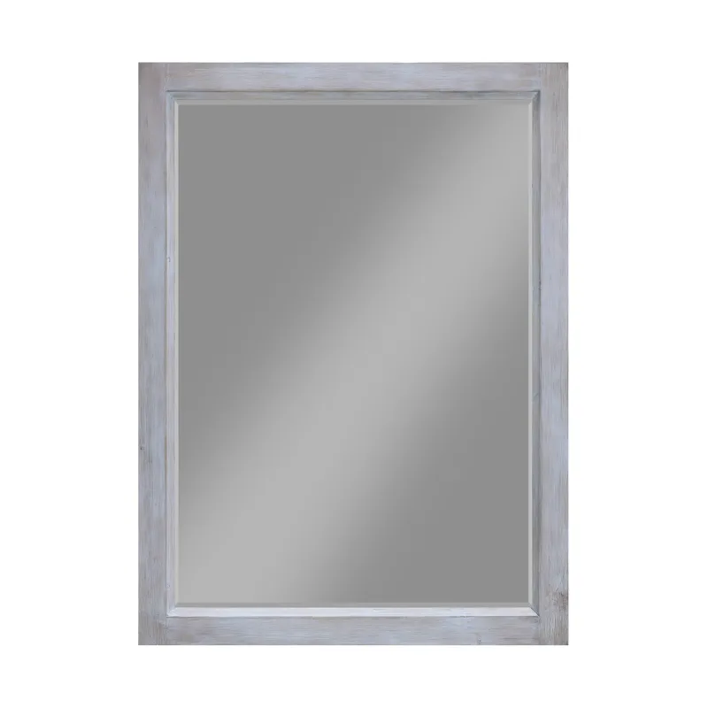Geneva - Rectangular Dresser Mirror - Distressed White Finish