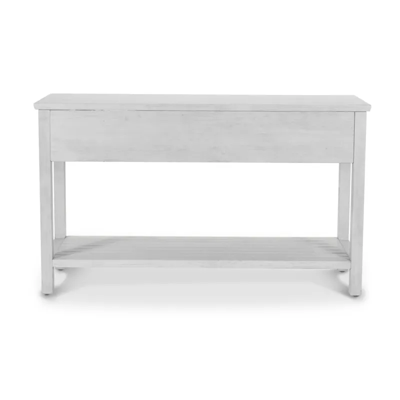 Geneva - 2-Drawer Console - Distressed White Finish