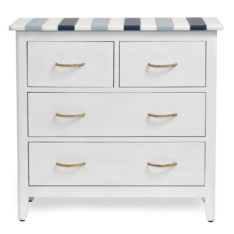 Nantucket-coastal-Nautical-decor-bedroom-chest-and-occasional-cabinet-navy-blue-white-with-rope-bull