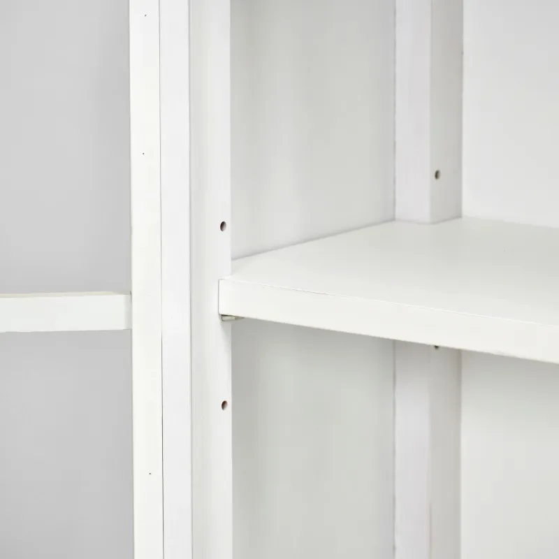 Nantucket-Coastal-Nautical-decor-cabinet-with-adjustable-height-shelf-navy-blue-white-and-glass-door