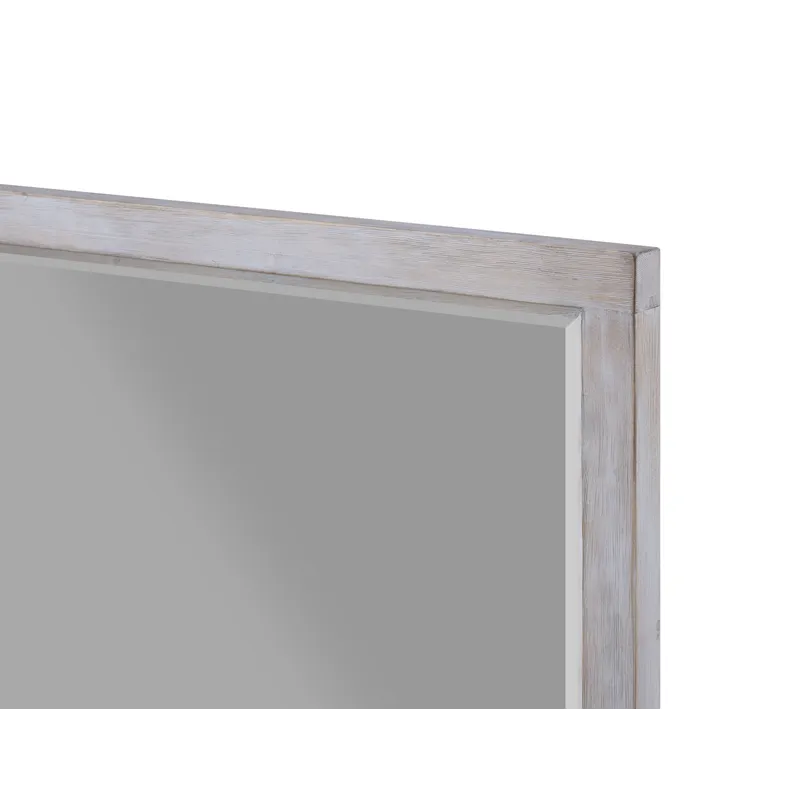 Geneva - Rectangular Dresser Mirror - Distressed White Finish