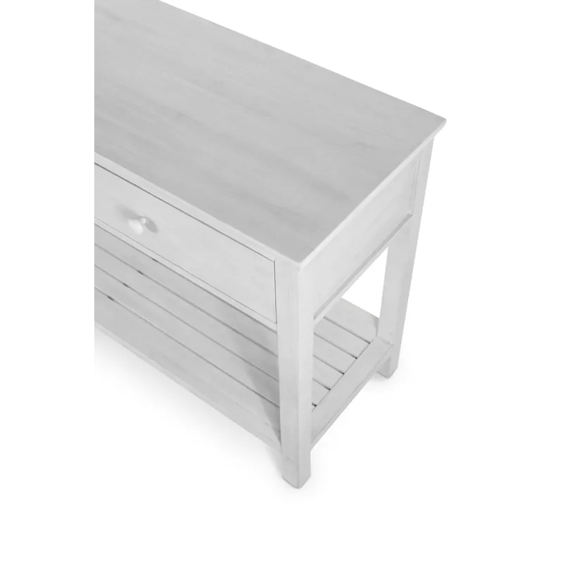 Geneva - 2-Drawer Console - Distressed White Finish