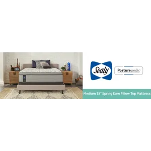 Posturepedic® Silver Pine Medium Euro Pillow Top  Twin Mattress
