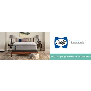 Posturepedic® Silver Pine Soft Euro Pillow Top  Cal King Mattress