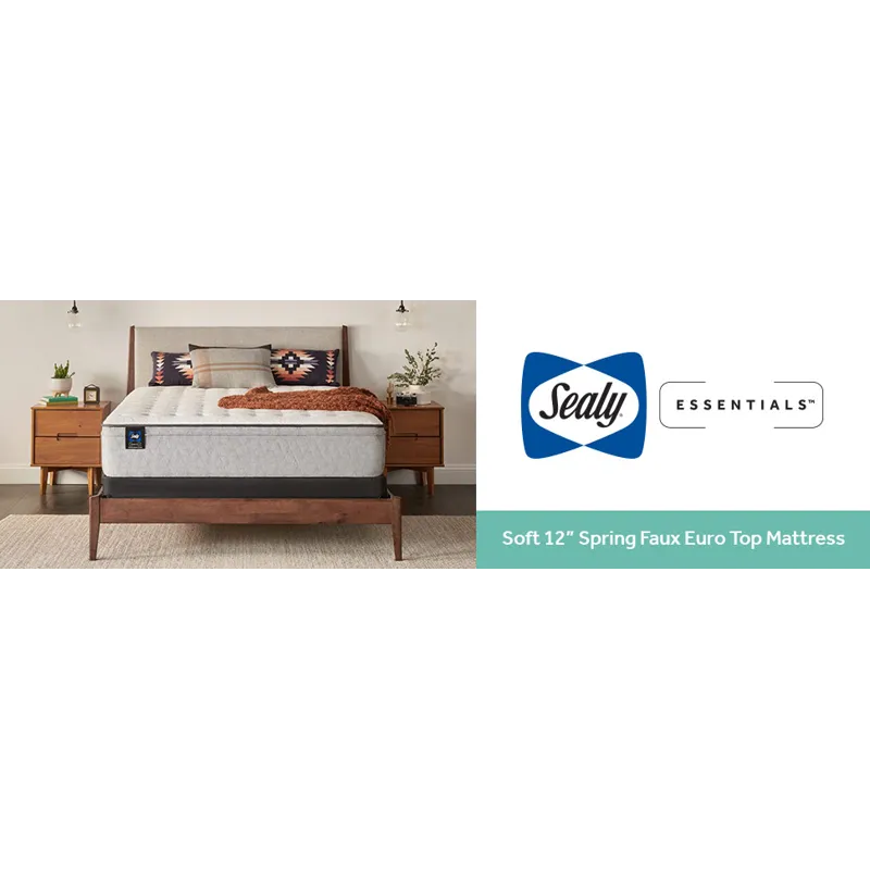 Essentials™ Winter Green Soft Faux Euro Top  Queen Mattress