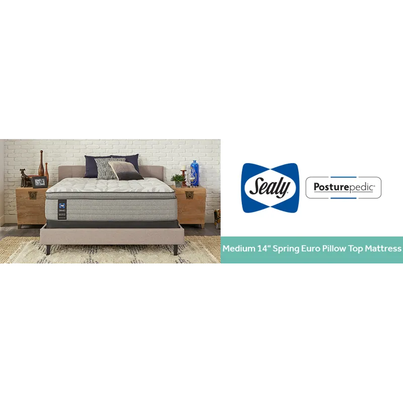 Posturepedic® Summer Rose Euro Pillow Top Medium Queen Mattress