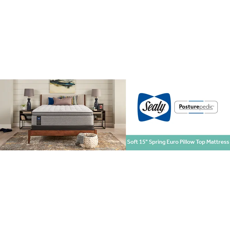 Posturepedic® Silver Pine Soft Euro Pillow Top  Cal King Mattress