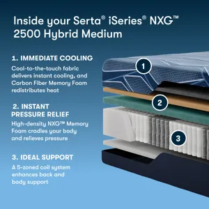 iSeries NXG 2500 12.5\" Hybrid Medium Mattress -California King