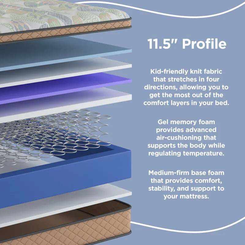 Encore® Kids Buckaroo Faux Euro Top Medium Twin XL Mattress