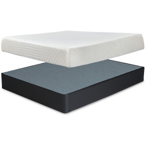 10 Inch Chime Memory Foam King Mattress and Foundation