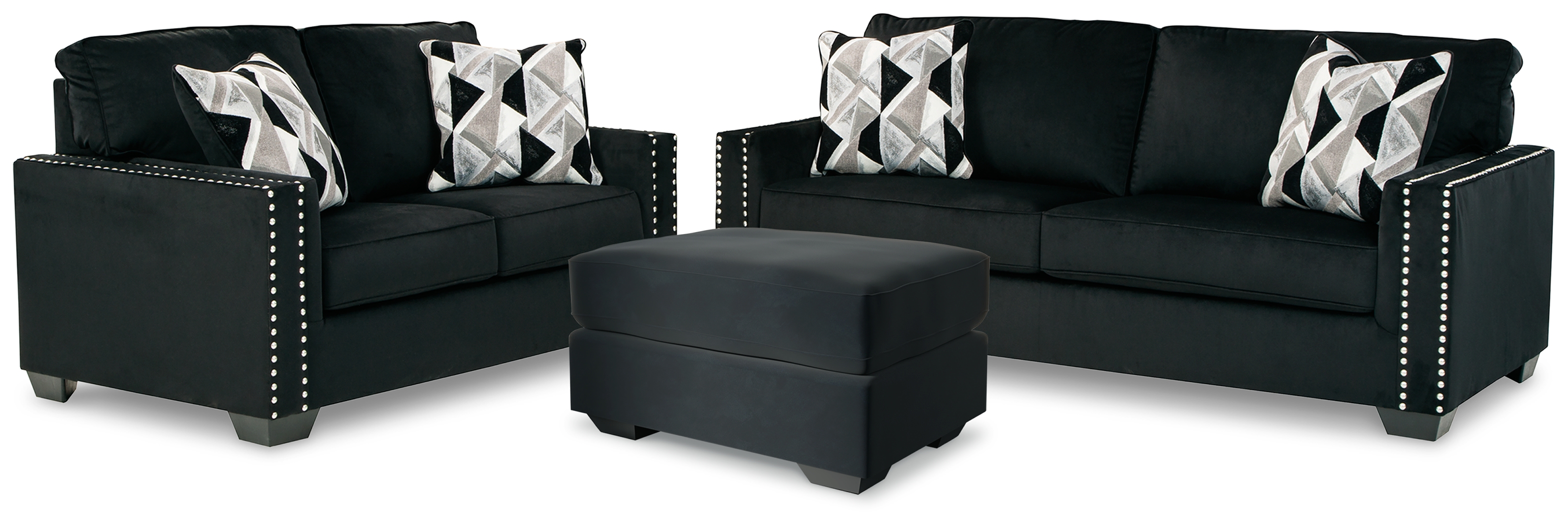 Gleston Sofa and Loveseat with Ottoman 12206U3 by Signature Design by