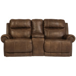 Austere Power Reclining Loveseat with Console