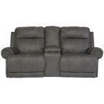 Austere Power Reclining Loveseat with Console