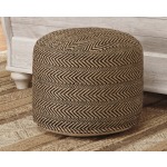 Chevron Pouf