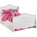 Exquisite Full Sleigh Bed with Storage