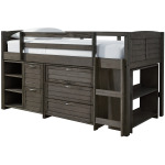 Caitbrook Twin Loft Bed with Storage