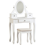 Kaslyn Vanity and Mirror with Stool