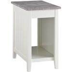 Diamenton Chairside End Table with USB Ports & Outlets