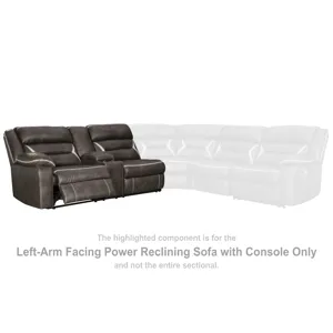 Kincord Left-Arm Facing Power Reclining Sofa with Console